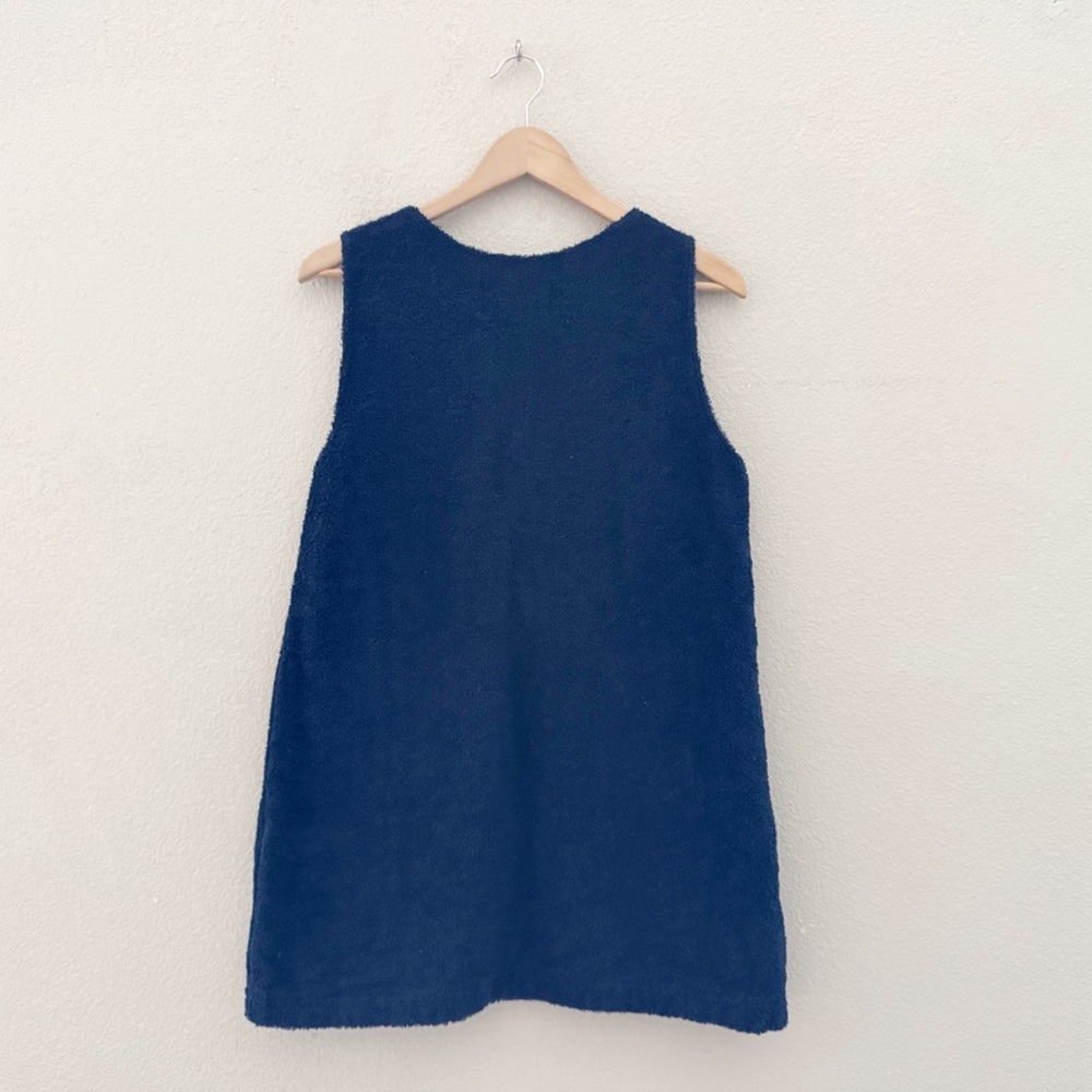 La Veste Mini Towel Dress Med Blue Red White Cotton Terry Americana Resort USA - Picture 6 of 11